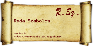 Rada Szabolcs névjegykártya